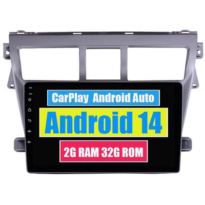 RoverOne Car Stereo Radio for Toyota Vios Yaris 2007-2013 with CarPlay Android Auto DSP Multimedia Player GPS Navigation Touch Screen Bluetooth WiFi