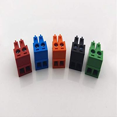 Davitu Terminals - 10PCS/LOT 15EDGK 3.81mm 2P pluggable terminals colorful choose TJ3.81 MC1.5 EC380V - (Color: Black)