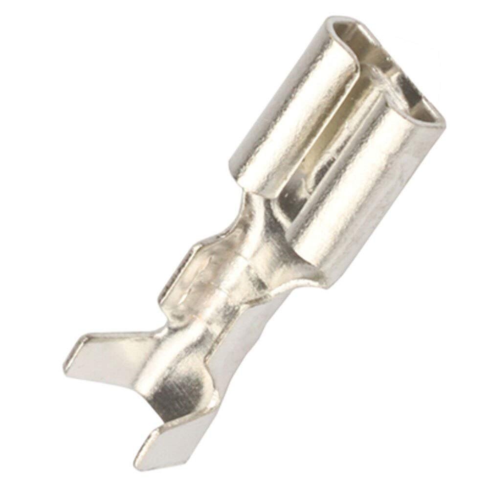 Davitu Terminals - 100pcs 3.8 series insulated terminal thickness 0.3 male insert Sliver color connectors car terminals 0.2-0.75mm2