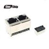 Davitu Terminals - 10PCS RJ45 socket 5224 Network outlet Vertical 180 degree 1X2 Double copper plated needle - (Color: RJ45-1x2) view 2
