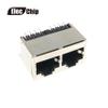 Davitu Terminals - 10PCS RJ45 socket 5224 Network outlet Vertical 180 degree 1X2 Double copper plated needle - (Color: RJ45-1x2) view 3