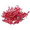 Davitu Terminals - Hot 100x Cable lugs Round sockets + Round connector crimp Set Red - (Color: Red) view 2