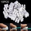 Davitu Terminals - 10pcs 2 Way 220V Block Clamp Quick Splice 10A Self Locking Lighting Wire Terminals Durable Connection White Press Type Safe view 3