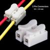 Davitu Terminals - 10pcs 2 Way 220V Block Clamp Quick Splice 10A Self Locking Lighting Wire Terminals Durable Connection White Press Type Safe view 4