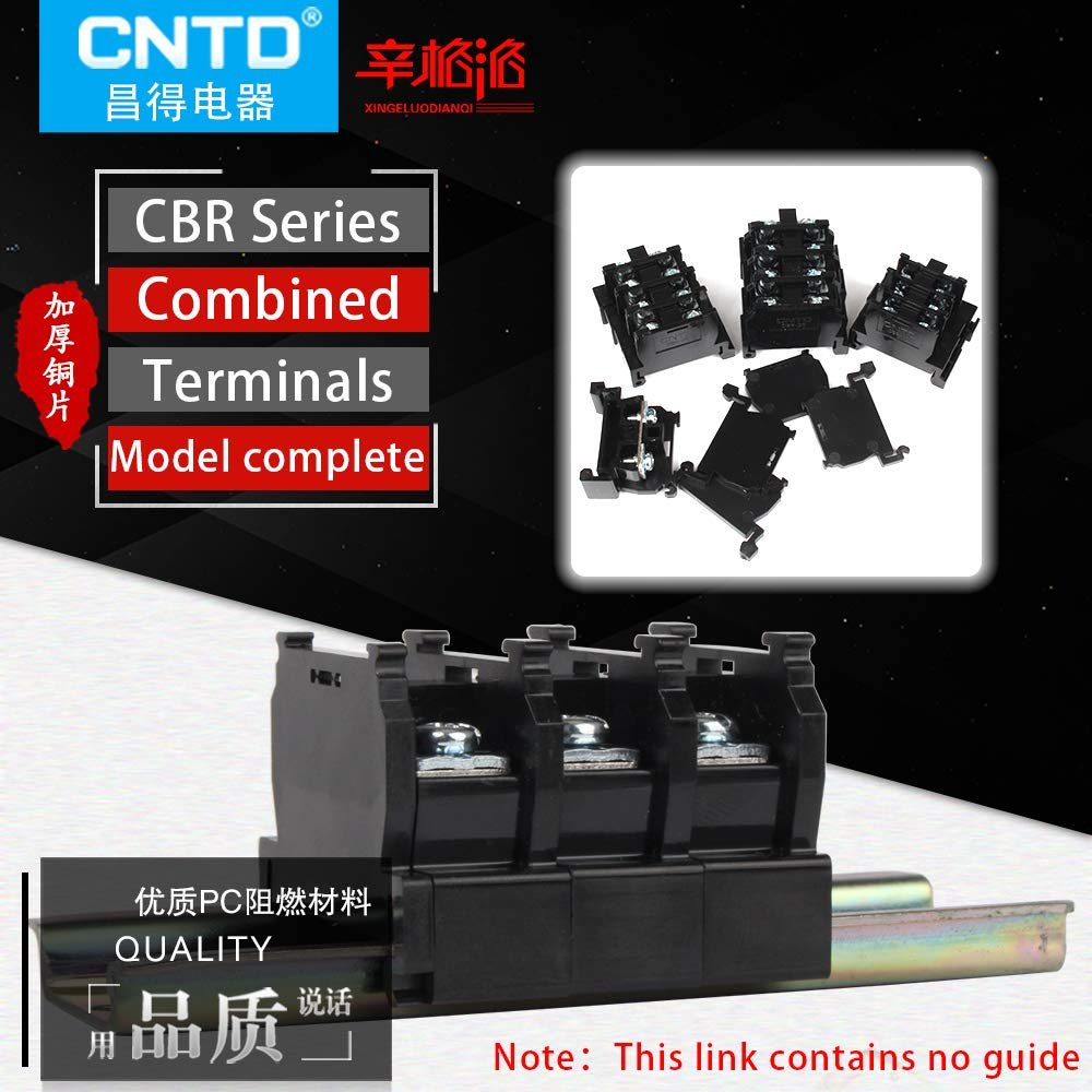 Davitu Terminals - CNTD CBR Series Modular terminal Guide the installation 600V CBR-10A 20A 30A 60A 100A Baffle - (Color: CBR-30A Baffle)