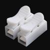 Davitu Terminals - 10pcs Wire Terminals 220V Clamp Connection Block Lighting Press Type White 10A 2 Way Durable Safe Self Locking Quick Splice view 4
