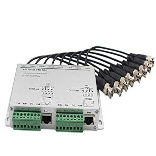 Davitu Terminals - New 8CH HD CVI/TVI/AHD Passive Transceiver 8Channels Video Balun Adapter Transmitter BNC to UTP Cat5/5e/6 Cable 720P 1080P