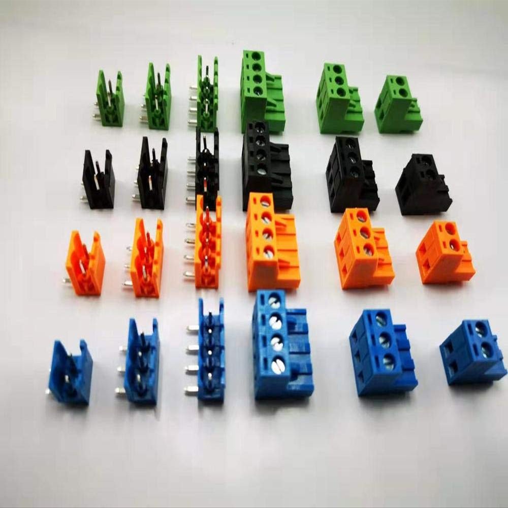 Davitu Terminals - Plug in PCB terminal spacing 5.08mm-2p3p4p5p6p7p8p9p10p12p16p looper socket black blue green orange - (Color: black, Pins: 6P 2sets)