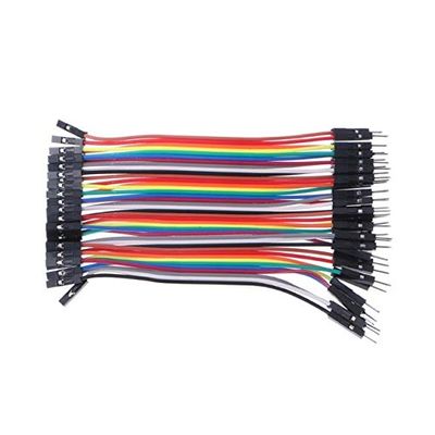 Davitu Terminals - 40Pcs Cables M-F/M-M/F-F Jumper Breadboard Wire Colorful GPIO Ribbon for DIY Kit - (Color: 10cm - B)
