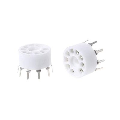 Davitu Terminals - 10pcs 9-pin Outlet Electronic Tube Ceramic Sockets Gold Plated Tube Holder Audio Accessories G8TB