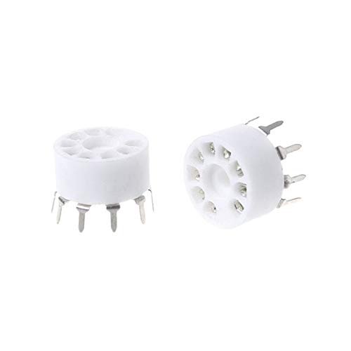 Davitu Terminals - 10pcs 9-pin Outlet Electronic Tube Ceramic Sockets Gold Plated Tube Holder Audio Accessories G8TB