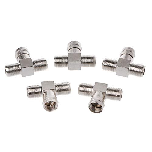 Davitu Terminals - 5PCS 3 Way F Type Splitte TV Virgin Cable Sky Satellite Freeview qiang