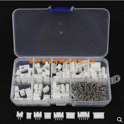 Davitu Terminals - 230pcs XH2.54 2p 3p 4p 5 pin 2.54mm Pitch Terminal Kit/Housing/Pin Header JST Connector Wire Connectors Adaptor XH Kits TJC3