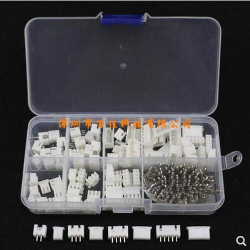 Davitu Terminals - 230pcs XH2.54 2p 3p 4p 5 pin 2.54mm Pitch Terminal Kit/Housing/Pin Header JST Connector Wire Connectors Adaptor XH Kits TJC3