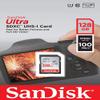 SanDisk 128GB SD Ultra Memory Card for Waterproof Camera Works with Olympus Tough TG-6, TG-5, TG-4, TG-3, TG-870 (SDSDUNR-128G-GN6IN) Plus (1) Everything But Stromboli Underwater Float Lanyard view 2