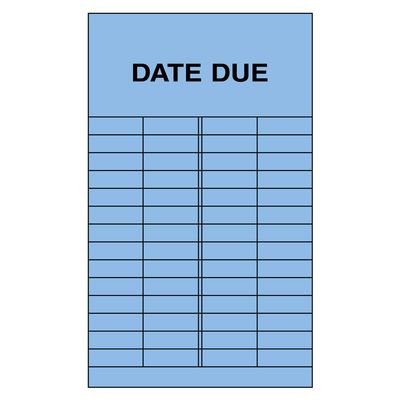 The Library Store Detuning Cards 5 inches x 3 inches Date Due Grid Cards 250 per Package (Blue)