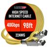 LINKUP Cat 8 Ethernet Cable | Long Internet Cord | High Speed LAN Connection | RJ45 connectors | Use with Cat 5/ Cat 6/ Cat 7 | Optimal for Gaming view 1