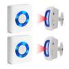 Bed Alarms and Fall Prevention for Elderly Dementia Patients Seniors,Wireless Caregiver Pager Indoor Motion Sensor Alert Elderly Monitoring for Home (2 Receiver+2 Motion Detedtor) view 1