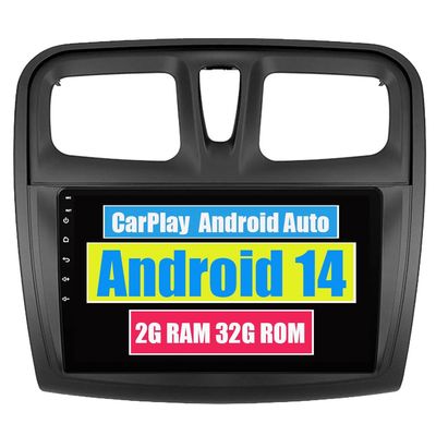 RoverOne Car Stereo Radio for Renault Logan 2 2012-2019 Sandero 2 2014-2019 Android Multimedia Player GPS Navigation Touch Screen Bluetooth WiFi DSP CarPlay Android Auto