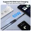 2 in 1 USB C to 3.5mm Headphone and Charger Adapter, USB C to AUX Mic Jack with PD 60W Fast Charging for Stereo, Earphones, Compatible with iPhone 17/16, Samsung Galaxy S25/S24, Google Pixel 9/8 view 3