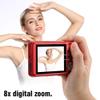 Digital Camera, 18MP Auto Focus 8X Digital Zoom 2.7in LCD Display Photography Cam with Microphone for Children Friends Parents Gifts(Red) view 3