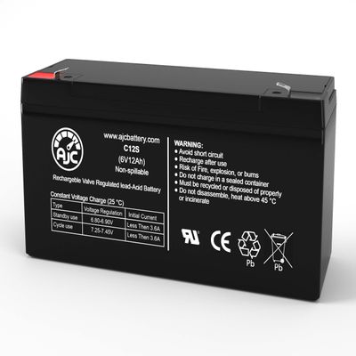 AJC Battery Compatible with Douglas Guardian DG6-10F2 6V 12Ah UPS Battery