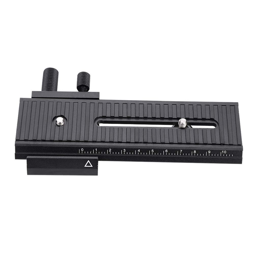2 Way Macro Focusing Rail Slider with 1/4" Bracket Holder Mounting Screw for Close-up