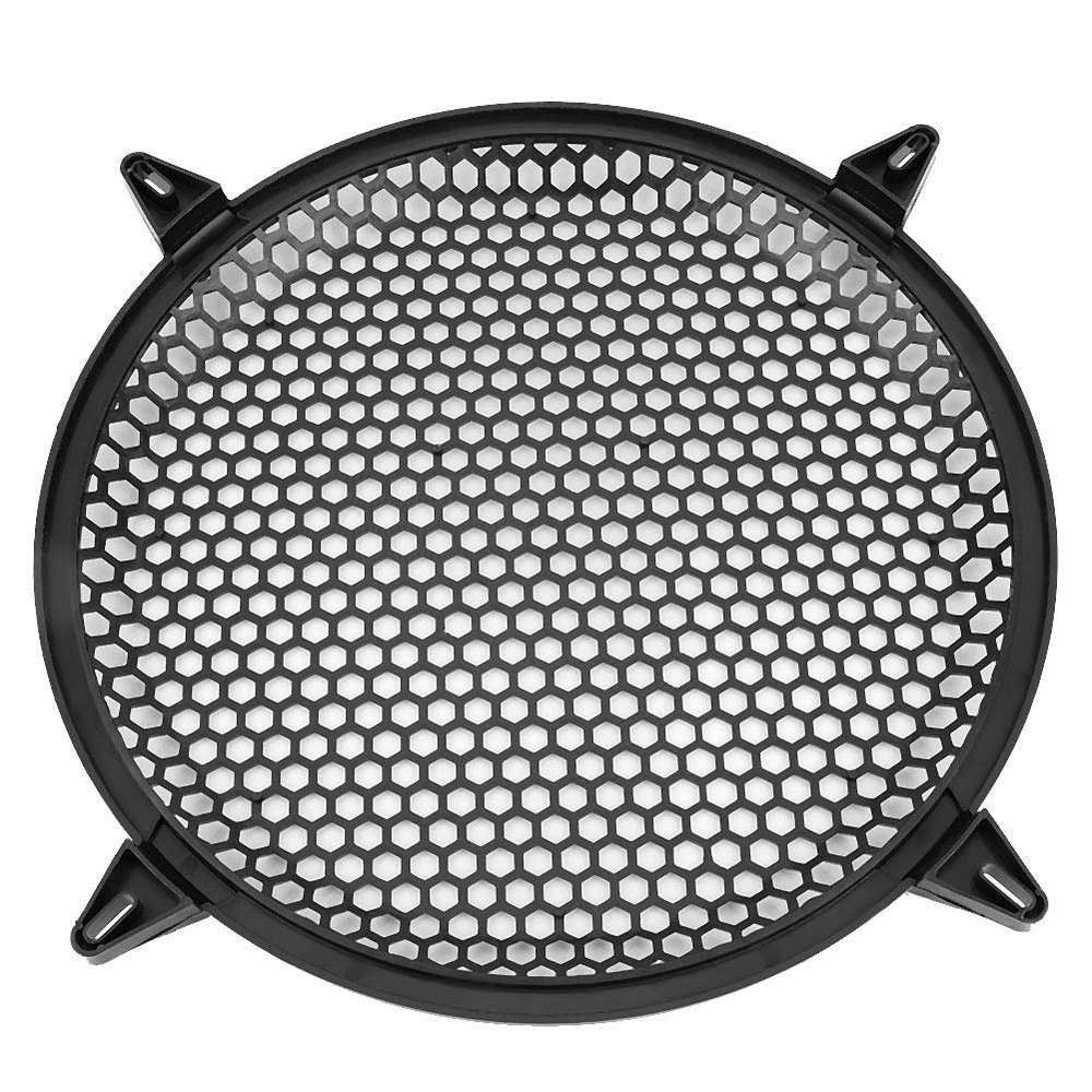 Goregri Speaker Cover, Car Audio Plastic Mesh Cover Woofer Speaker Modification Protect Guard(12inch)