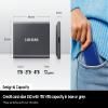 Samsung T7 Portable SSD - 2 TB - USB 3.2 Gen.2 External SSD Titanium Grey (MU-PC2T0T/WW) view 3