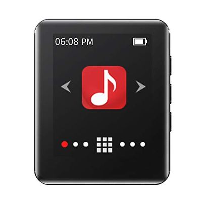 RUIZU M4 HiFi Musica Portable Mini Bluetooth MP3 Player 1.8" Full Touch Screen FM Radio E-Book Pedometer Video Player (16GB,RED)