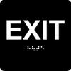 The Sign Studio  4 x 4 - Exit Sign with Raised Lettering and Braille. view 1