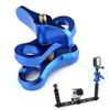BGNing 1inch Diving Lights Ball Butterfly Clip Underwater Tripod Clamp 2 Mount Hole Clamp Adapter for Underwater Diving Light Arm System (Blue) view 1