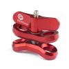 BGNing 1inch Diving Lights Ball Butterfly Clip Underwater Tripod Clamp 2 Mount Hole Clamp Adapter for Underwater Diving Light Arm System (Red) view 2