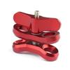 BGNing 1inch Diving Lights Ball Butterfly Clip Underwater Tripod Clamp 2 Mount Hole Clamp Adapter for Underwater Diving Light Arm System (Red) view 4