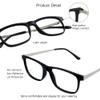 VisionGlobal Blue Light Blocking Glasses for Women/Men, Computer Reading, TV Glasses, Stylish Square Frame, Anti Glare (Black, +1.50 Magnification) view 3