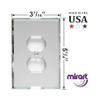 GlassAlike Single Duplex/Plug | Premium 3/16" Thick Acrylic Mirror Wall Plate Cover with Gasket/Frame for Flush Mount | Oversized 3-7/16"x 5" | Looks Like Glass Mirror Only Better | 12 Pack view 2