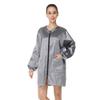 Polyester Professional Salon Smock Hair Stylist Jacket, Silver Gray, M view 1