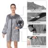 Polyester Professional Salon Smock Hair Stylist Jacket, Silver Gray, M view 2