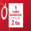 Command Cord Bundler Kit, Holds up to 2 lbs, Damage-Free Cord Management for Home and Office, Includes 2 Bundlers and 3 Adhesive Strips view 3