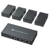 HDMI Extender Splitter 1x4 1080P@60Hz Over Cat 5E/6/7 Ethernet Cable 50m (165ft) Support EDID Copy POC Function (1 in 4 Out) view 1