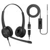 Axtel Bundle Prime HD Duo NC with AXC-HISHD RJ-9 Cable - Headset with Noise Cancelling with 8 Level Microphone Amplifier for IP Desk Phones Avaya 1600/9600 Series. HD Sound, Optional USB - Black view 1