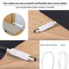3 Pack 25ft/7.5m DC Power Extension Cable 2.1mm x 5.5mm Compatible with 12V DC Adapter Cord for CCTV IP Camera, LED, Car, White view 4