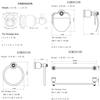 LANC 4-Piece Bathroom Accessory Set Including Towel Bar Toilet Paper Holder Towel Ring Double Coat Hook Brass & Stone RUSTPROOF Wall Mount Contemporary Round Style Chrome Polish, TM65VS-BY-4S view 3