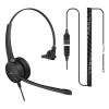 Axtel Bundle Prime HD Mono NC with AXC-01 RJ-9 Cable - Headset with Noise Cancelling Microphone for IP Desk Phones Avaya 2400/4600 Series, Mitel 6800 Series, NEC DTL/ITL, Nortel, Polycom VVX - Black view 1