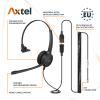 Axtel Bundle Prime HD Mono NC with AXC-01 RJ-9 Cable - Headset with Noise Cancelling Microphone for IP Desk Phones Avaya 2400/4600 Series, Mitel 6800 Series, NEC DTL/ITL, Nortel, Polycom VVX - Black view 2