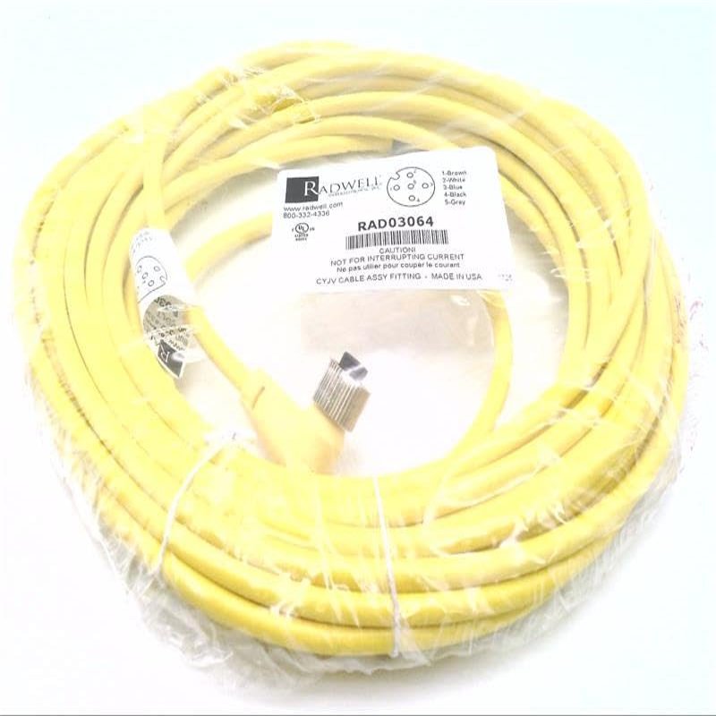 RADWELL Verified Substitute WKV 4.5T-10-SUB Cord Set, 10M, M12, PVC, Female Right Angle
