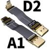ADT-LINK FPV Cable for HDMI Micro Mini Flat Camera Connector 5cm-50cm Flexible Wire Line 18Gbps 4K@50/60 2160p for HDMI2.0 for FPV Camera (40cm,A1-D2) view 3
