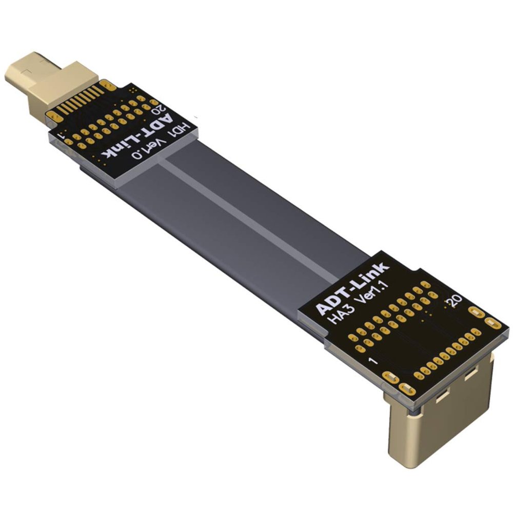 ADT-LINK FPV Cable for HDMI Micro Mini Flat Camera Connector 5cm-50cm Flexible Wire Line 18Gbps 4K@50/60 2160p for HDMI2.0 for FPV Camera (45cm,A3-D1)