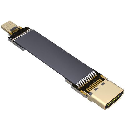 ADT-LINK FPV Cable for HDMI Micro Mini Flat Camera Connector 5cm-50cm Flexible Wire Line 18Gbps 4K@50/60 2160p for HDMI2.0 for FPV Camera (5cm,A1-D4)