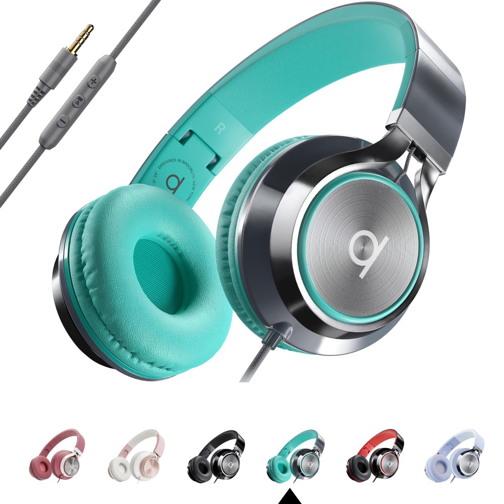 ARTIX CL750 Wired Headphones with Mic Noise Isolating On-Ear Headphones for Computer and Laptop Wired, Plug in Corded Headphone with Wire (Foldable, Aux Jack 3.5mm)